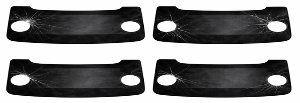 Examples of cracked and shattered non-OEM touch glass